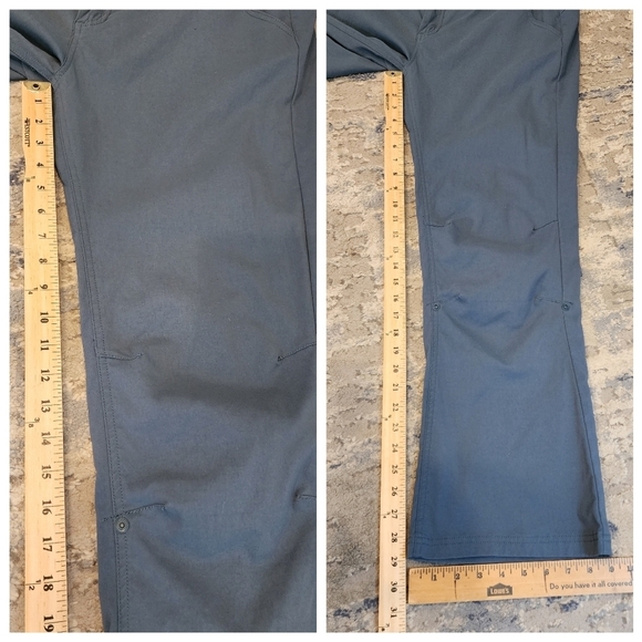 Prana Halle Roll Up Convertible blue straight active pants outdoor hiking sz 16 - Picture 7 of 16